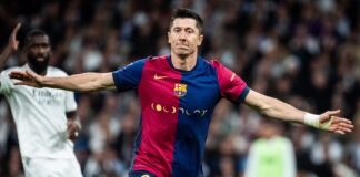 Robert Lewandowski of Barcelona in October 2024.