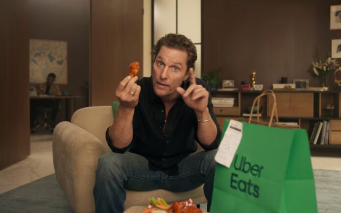 Matthew McConaughey Uber Eats commercial Super Bowl LIX